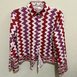 Sundayup Women’s Blouse Collared Button Down Size Large